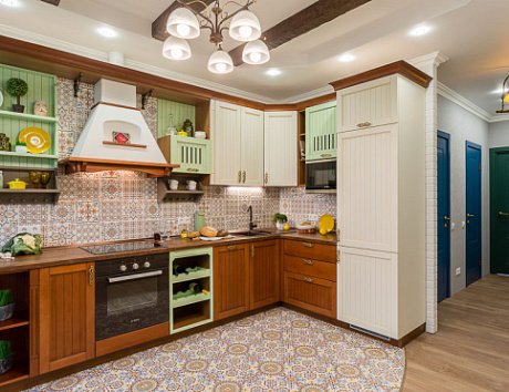 Кухни в стиле кантри в частном доме