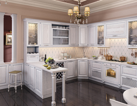 Белая кухня в Липецке