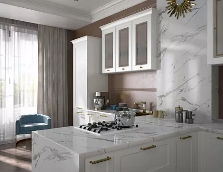 Серая кухня в Клину