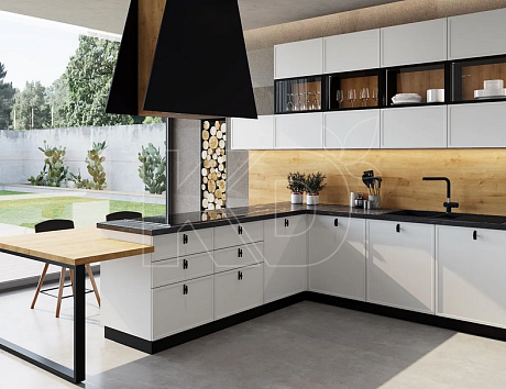 Дизайн кухни в белом цвете