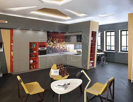 Угловая кухня в стиле модерн