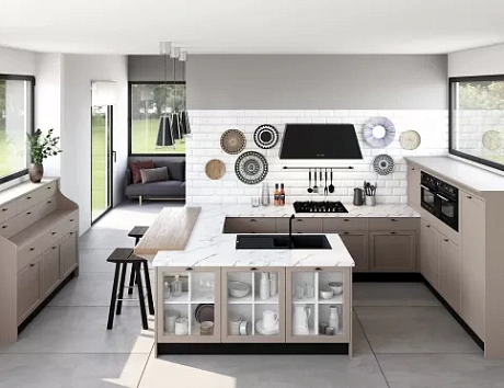 Бежевая кухня в Клину