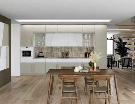 Светлая кухня в Мурманске