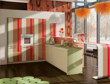 Бежевая кухня в Клину