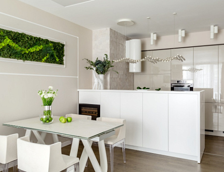 Бежевая кухня в Клину