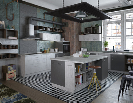 Серая кухня в Самаре