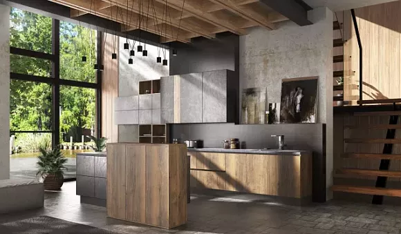 Серая кухня в Нижнем Новгороде