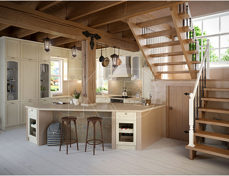 Фасады из массива ясеня для кухни